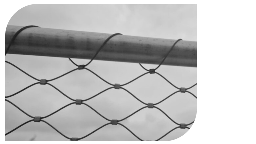 Balustrade randconstructie met buis of staf - Mesh Solutions