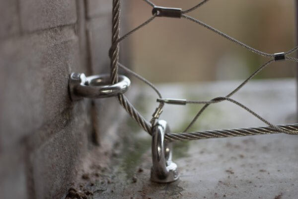 Detail foto randconstructie hekwerk. met RVS kabelnet - Mesh Solutions